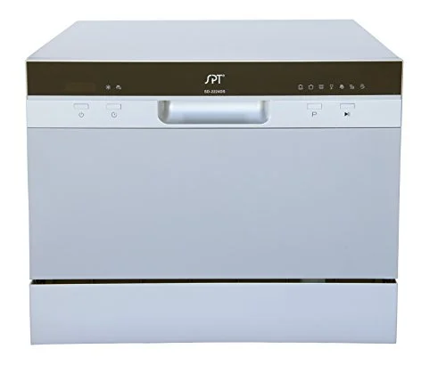 SPT compact countertop dishwasher with stainless steel interior