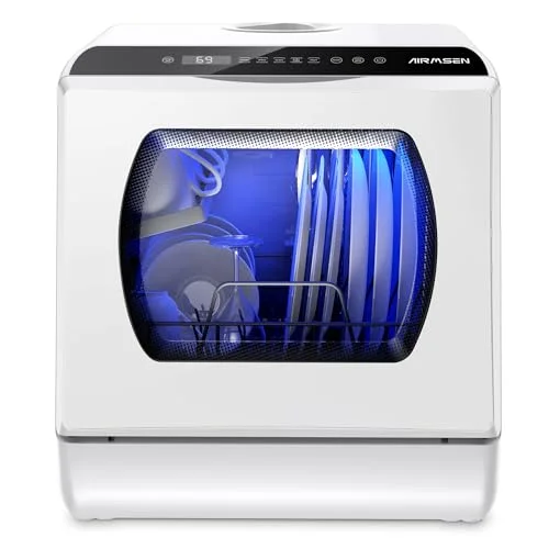 AIRMSEN portable countertop dishwasher in white