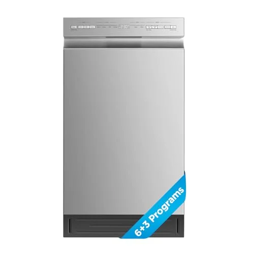 Midea 18-inch built-in dishwasher with stainless steel tub